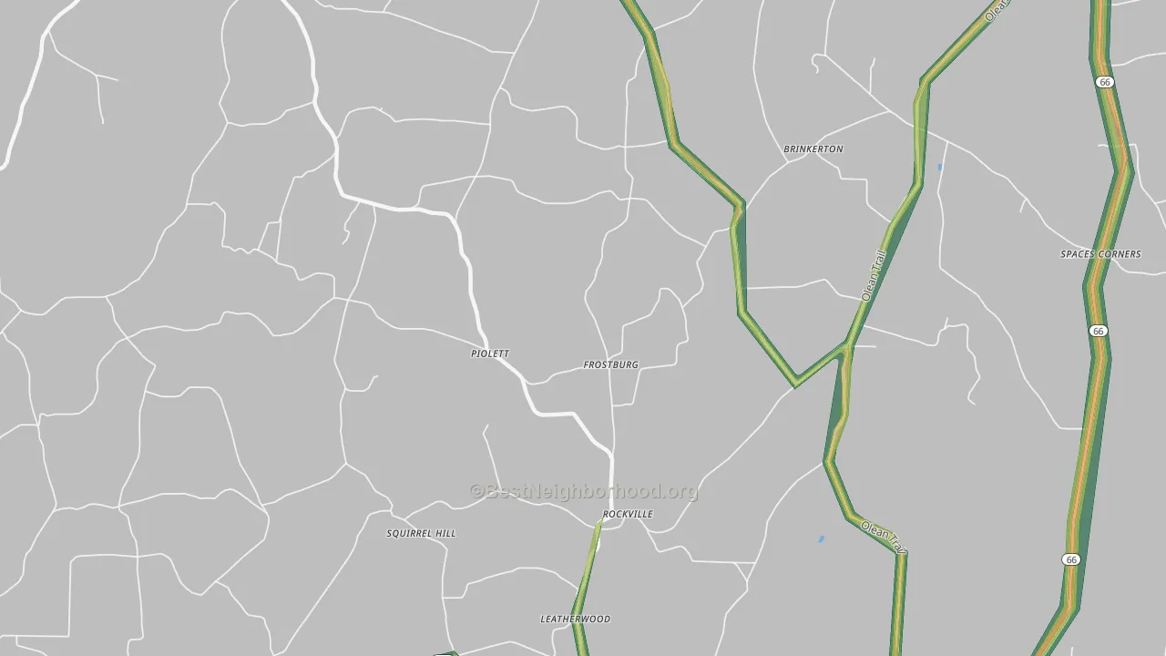 Leatherwood, PA Map of Noise Levels in Leatherwood