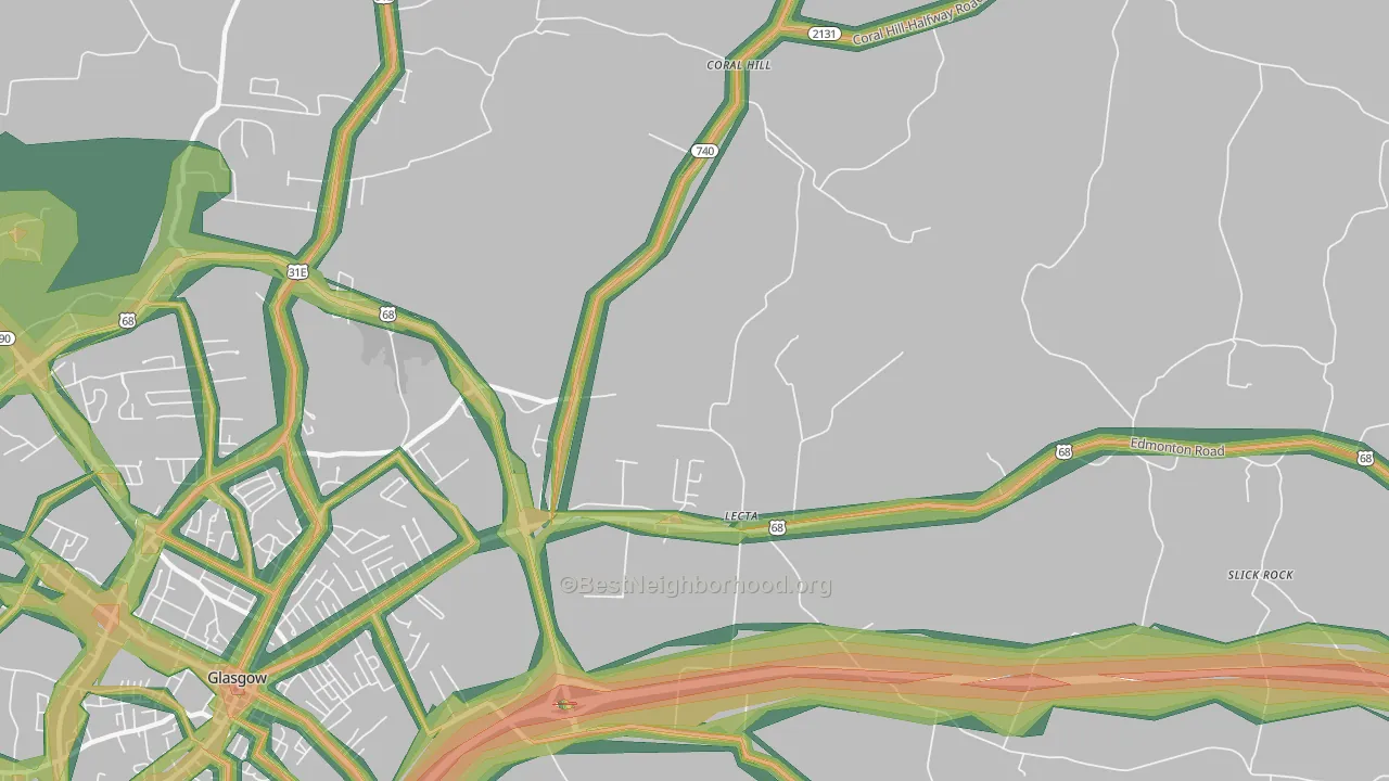 Lecta, KY Map of Noise Levels in Lecta