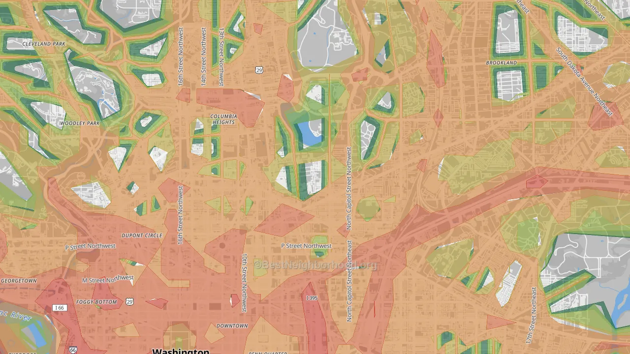Ledroit Park, Washington, DC Map of Noise Levels in Ledroit Park