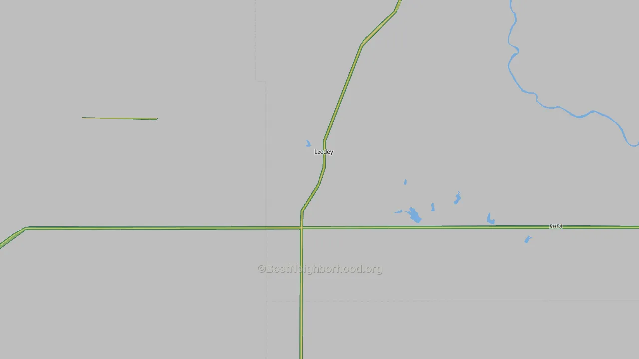 Leedey, OK Map of Noise Levels in Leedey