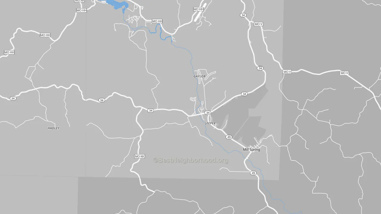 Leeper, MO Map of Noise Levels in Leeper