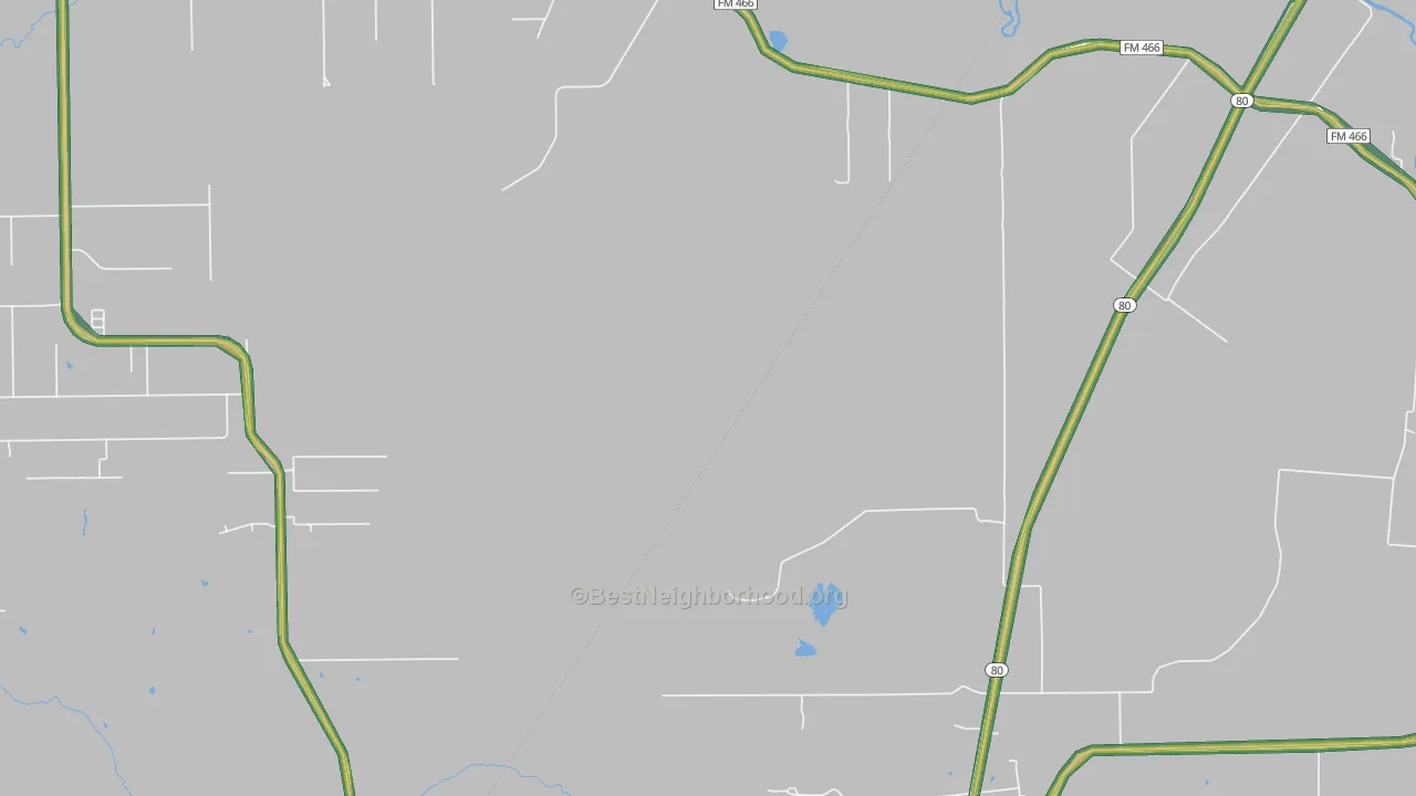 Leesville, TX Map of Noise Levels in Leesville