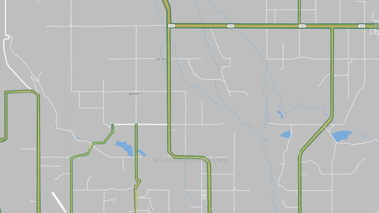 Leeton, UT Map of Noise Levels in Leeton