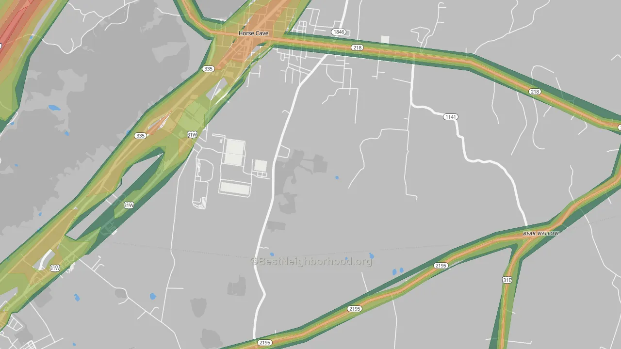 LeGrande, KY Map of Noise Levels in LeGrande