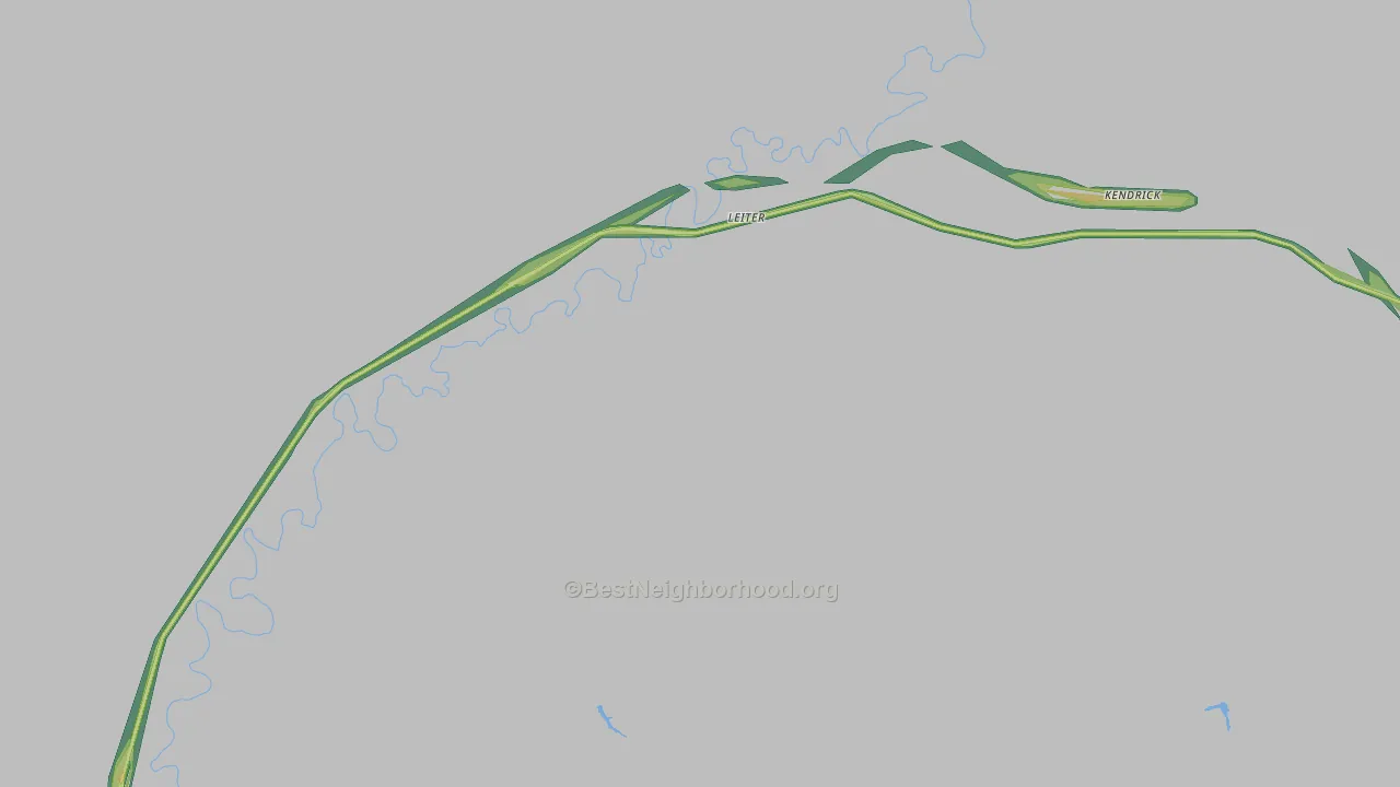 Leiter, WY Map of Noise Levels in Leiter
