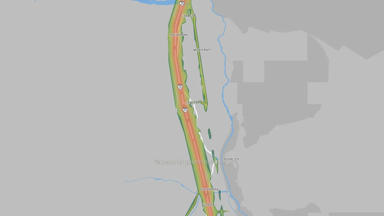 Lemitar, NM Map of Noise Levels in Lemitar