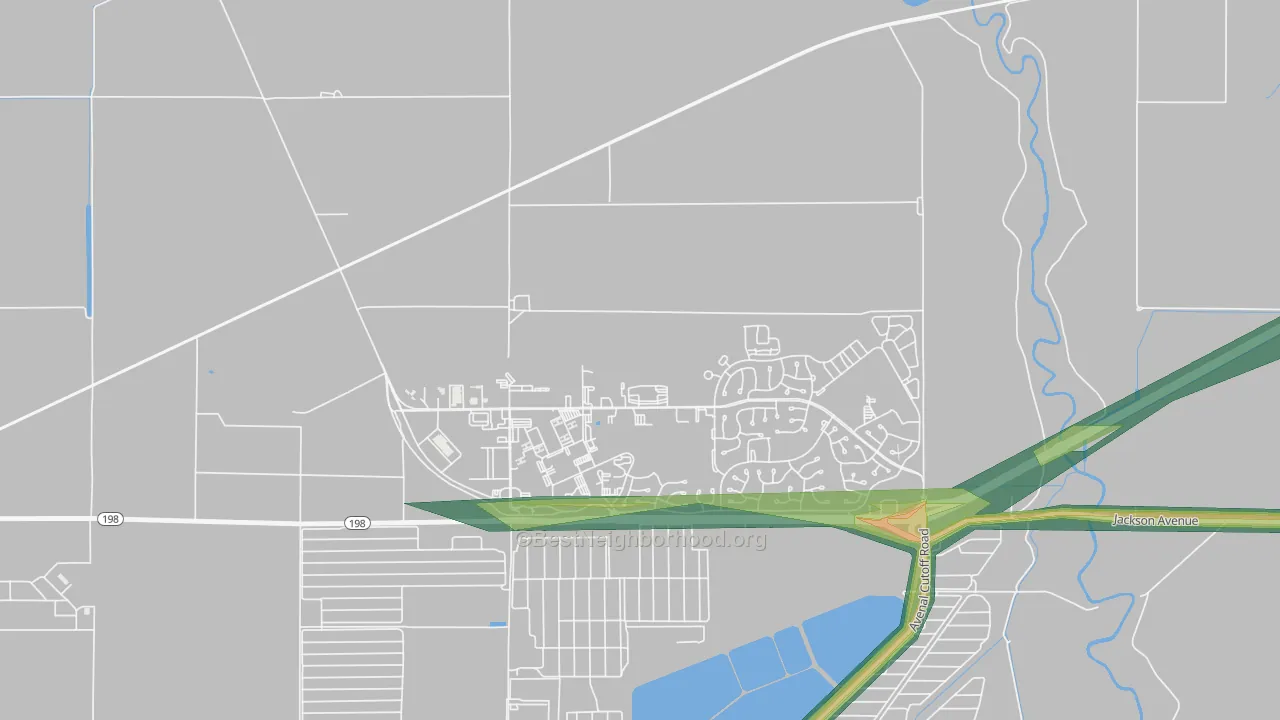 Lemoore Station, CA Map of Noise Levels in Lemoore Station