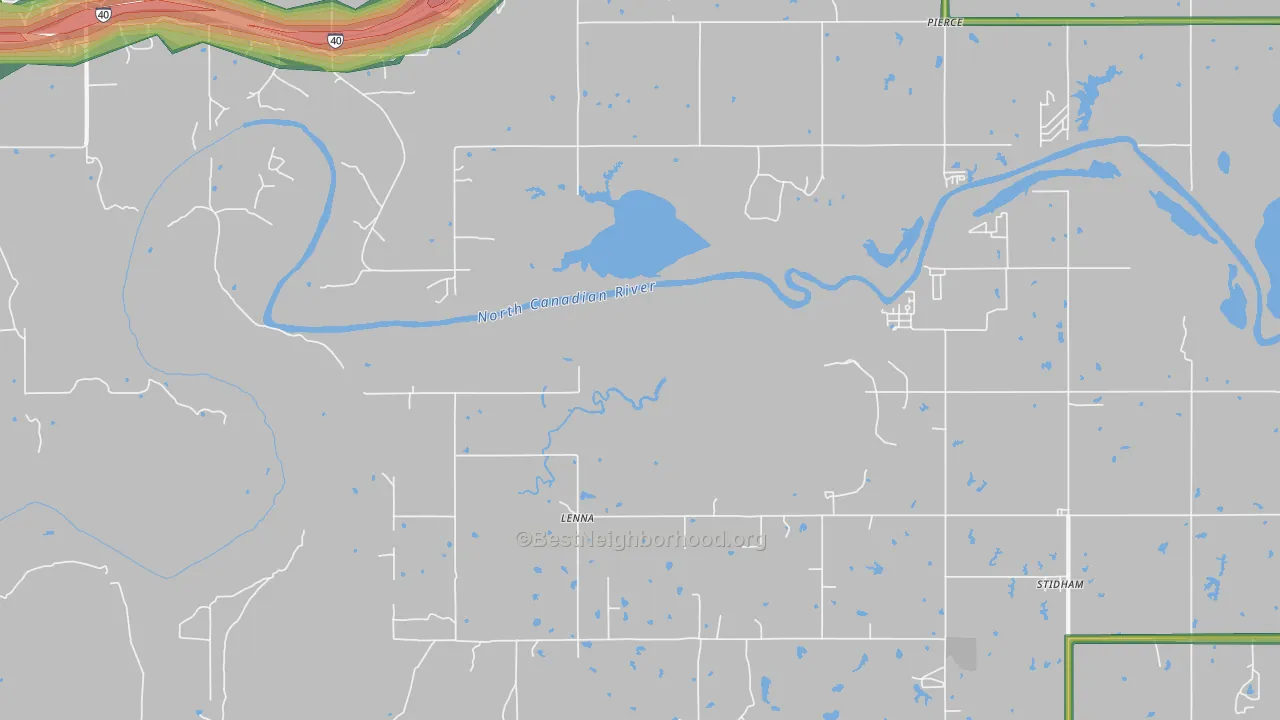 Lenna, OK Map of Noise Levels in Lenna