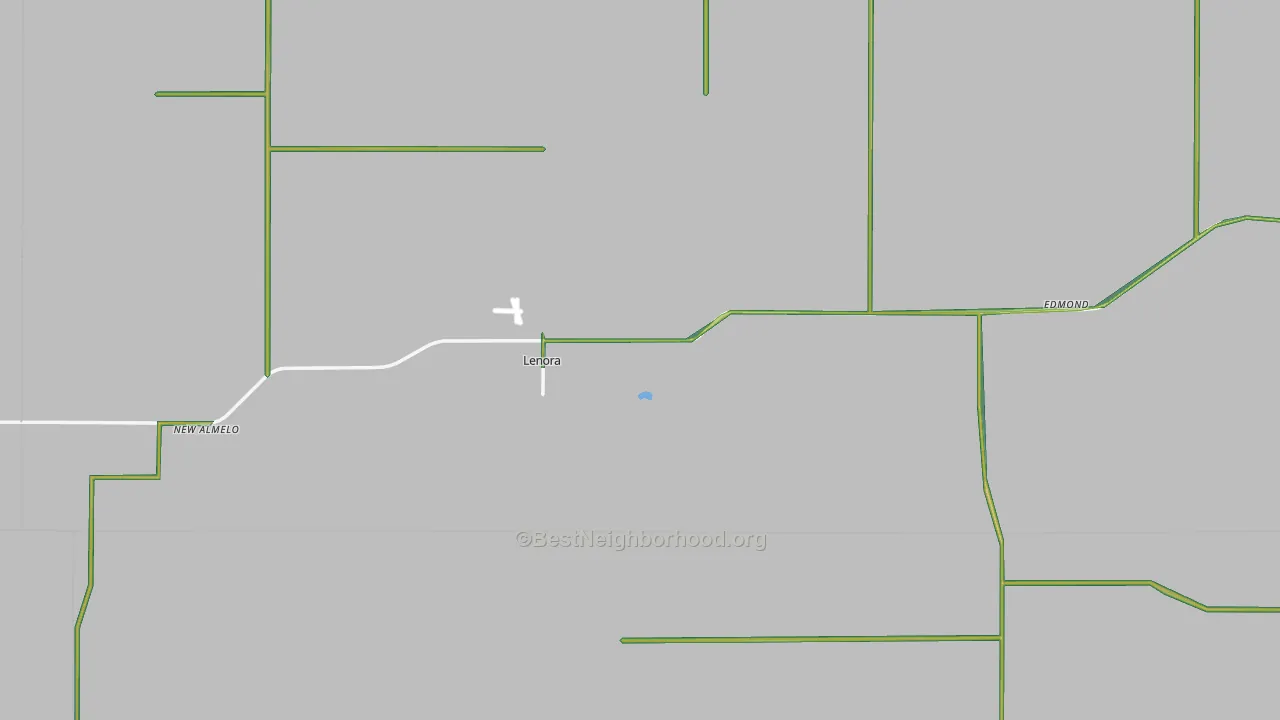 Lenora, KS Map of Noise Levels in Lenora