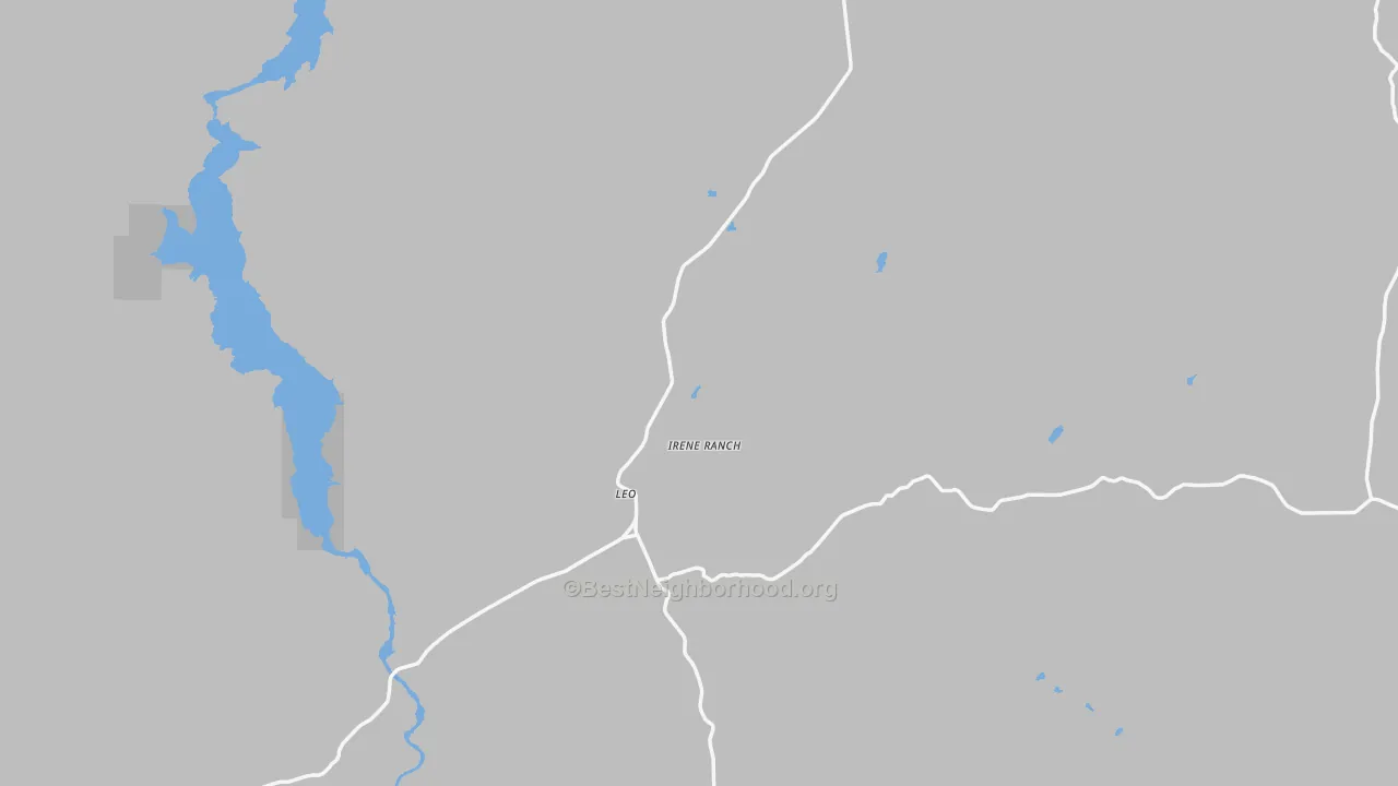 Leo, WY Map of Noise Levels in Leo