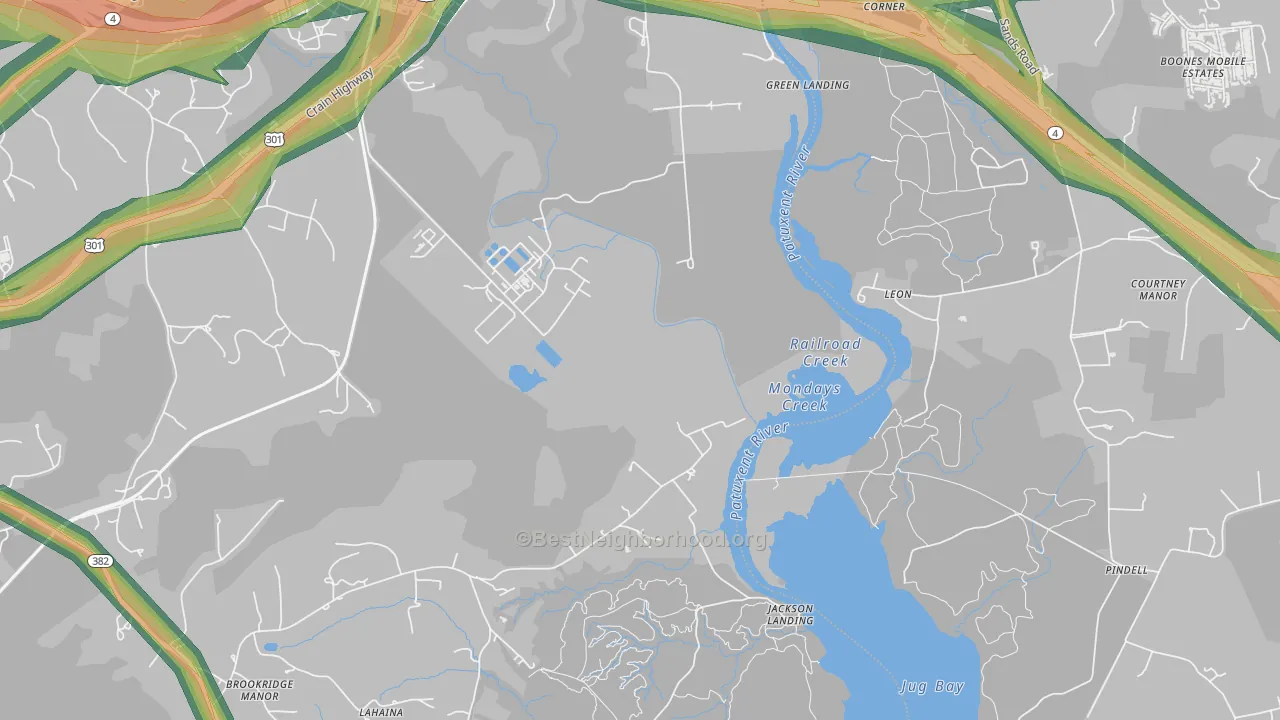 Leon, MD Map of Noise Levels in Leon