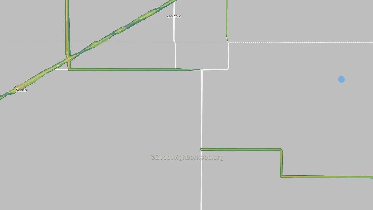 Leoville, KS Map of Noise Levels in Leoville