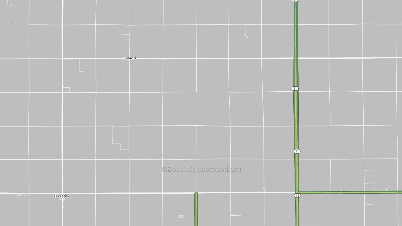Lerado, KS Map of Noise Levels in Lerado