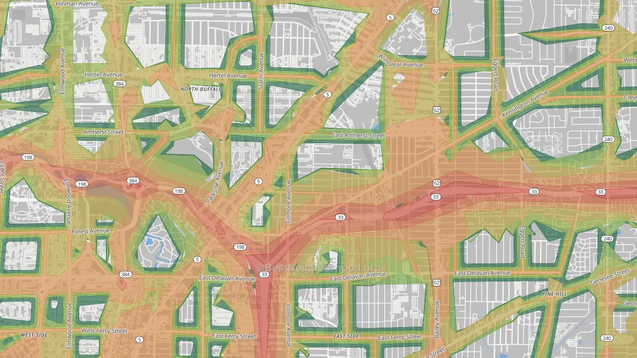Leroy, Buffalo, NY Map of Noise Levels in Leroy