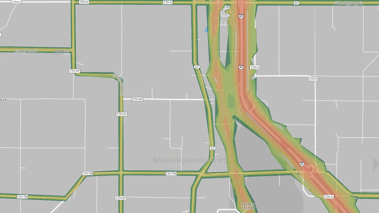 LeRoy, WI Map of Noise Levels in LeRoy