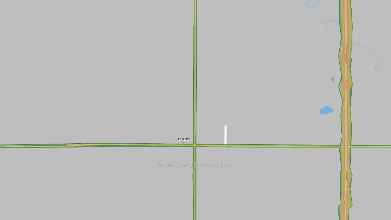 Letcher, SD Map of Noise Levels in Letcher