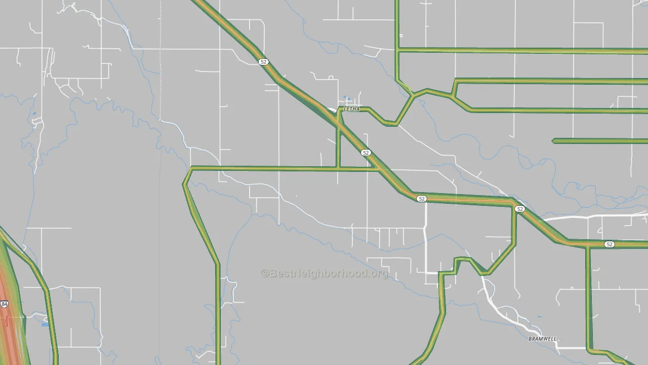 Letha, ID Map of Noise Levels in Letha