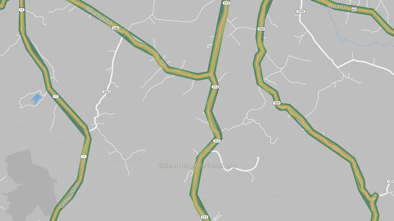 Levee, KY Map of Noise Levels in Levee