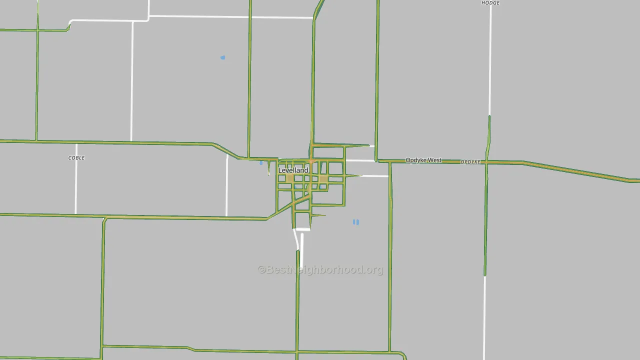 Levelland, TX Map of Noise Levels in Levelland