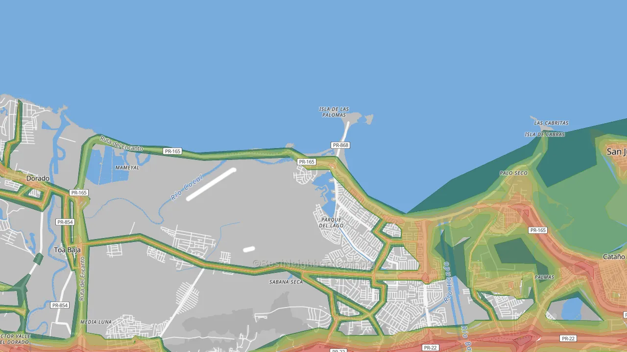 Levittown, PR Map of Noise Levels in Levittown