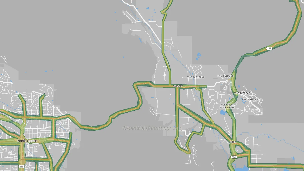 Liberty, UT Map of Noise Levels in Liberty