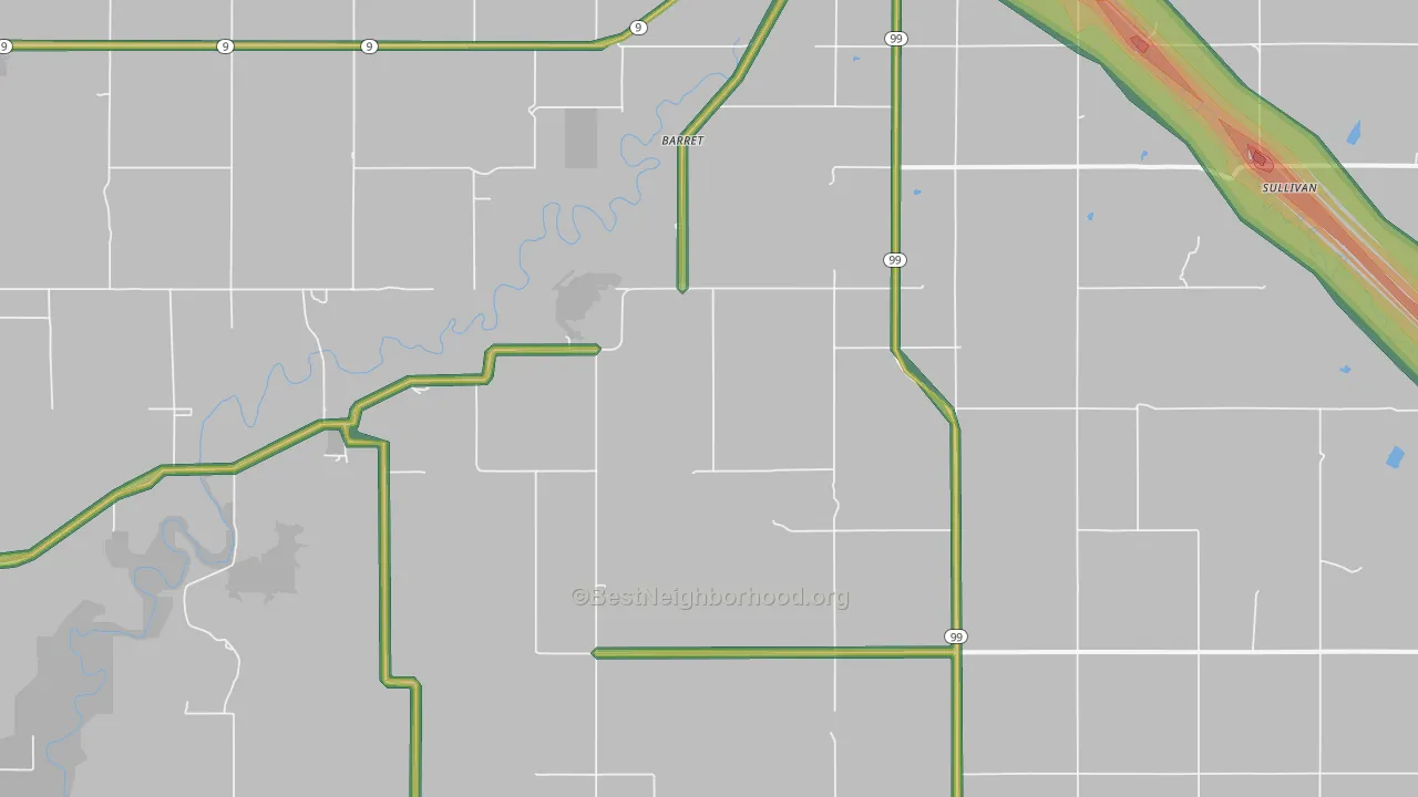 Lillis, KS Map of Noise Levels in Lillis