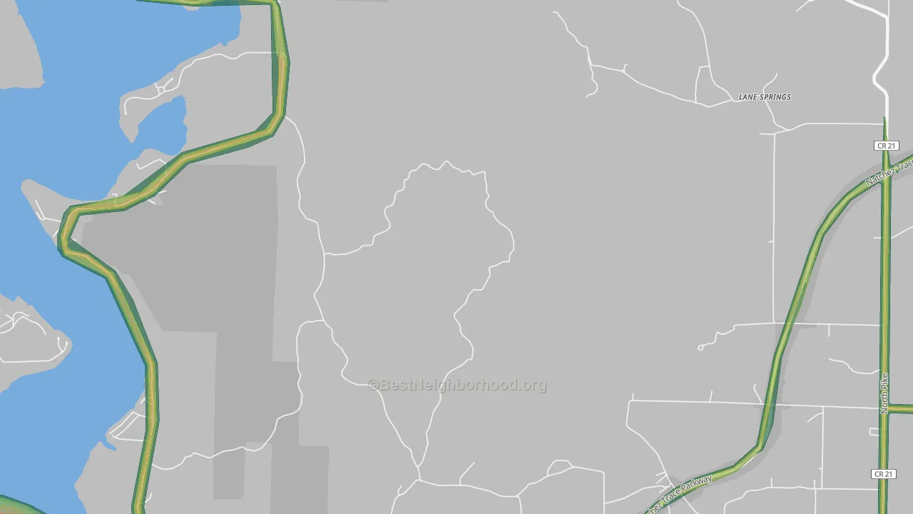 Lime Kiln, AL Map of Noise Levels in Lime Kiln