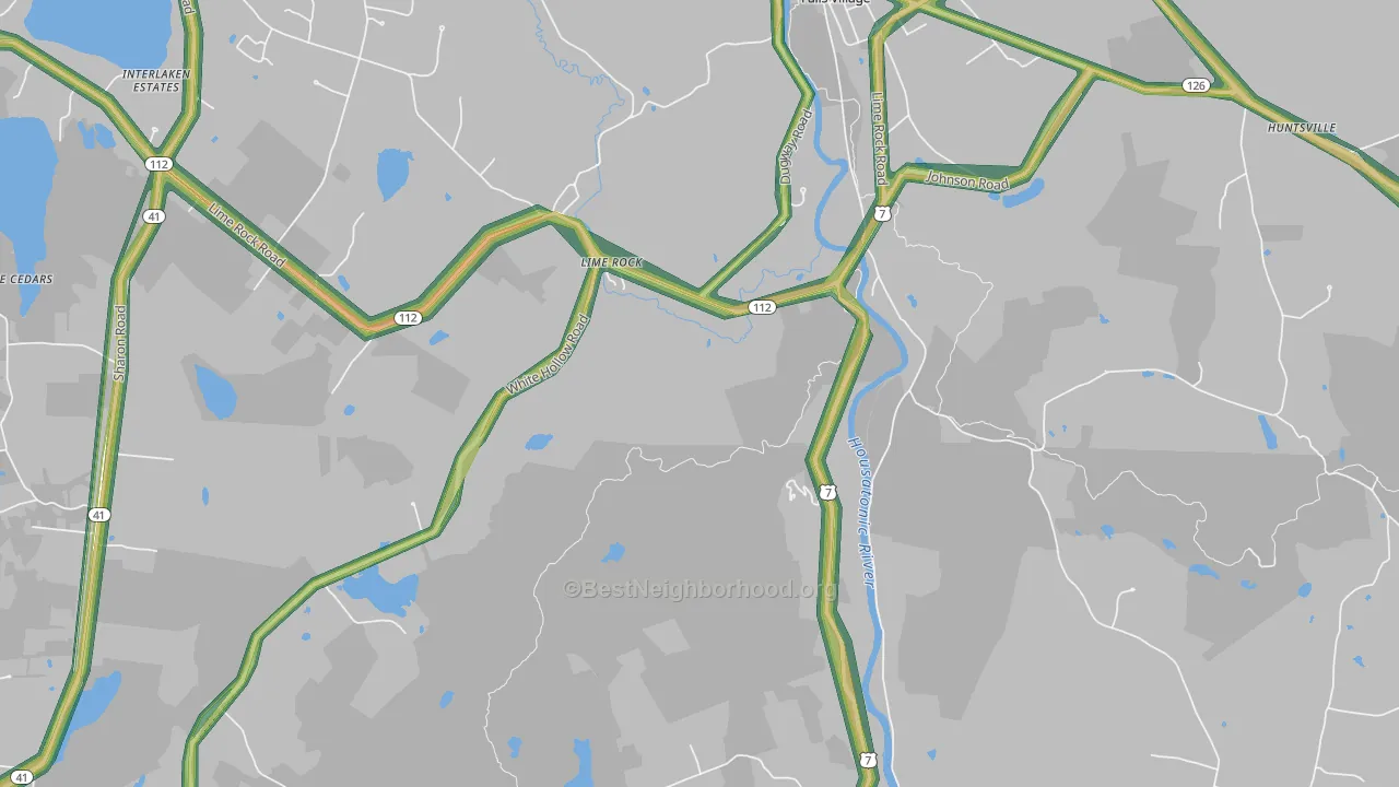 Lime Rock, CT Map of Noise Levels in Lime Rock
