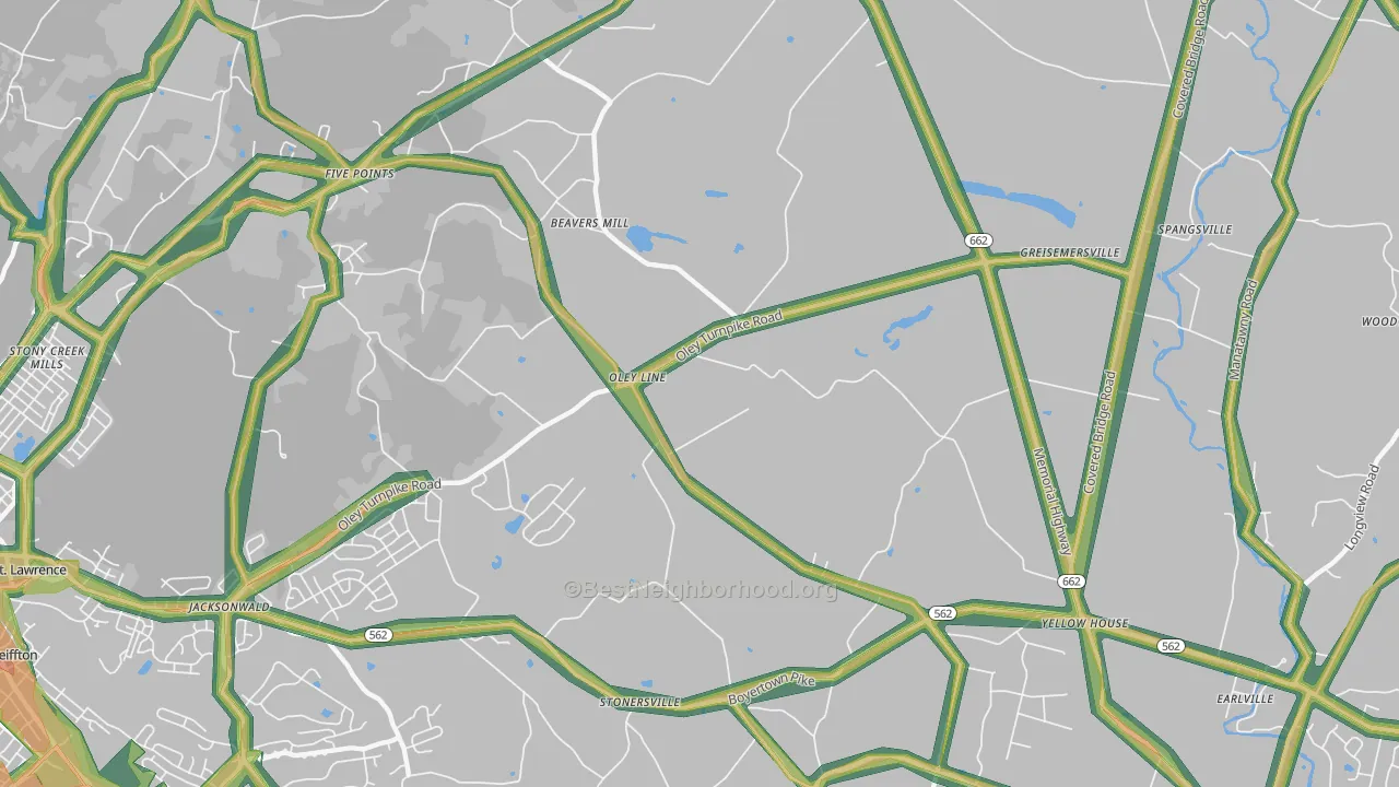 Limekiln, PA Map of Noise Levels in Limekiln