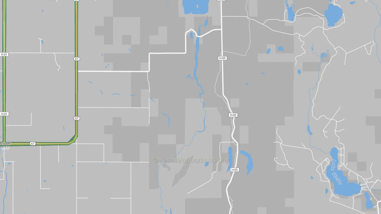 Limestone, MI Map of Noise Levels in Limestone