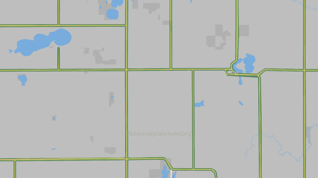 Lincoln County, MN Map of Noise Levels in Lincoln County