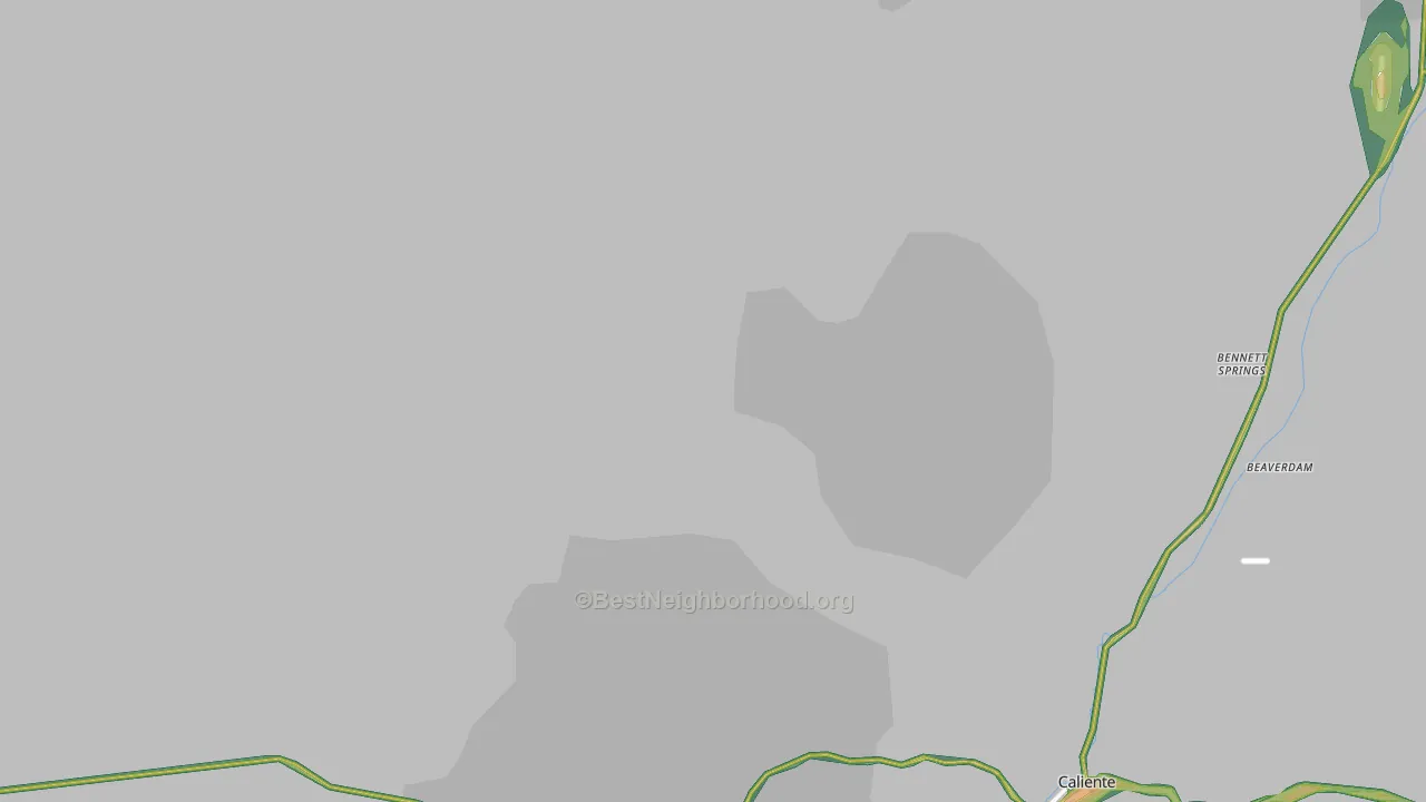 Lincoln County, NV Map of Noise Levels in Lincoln County