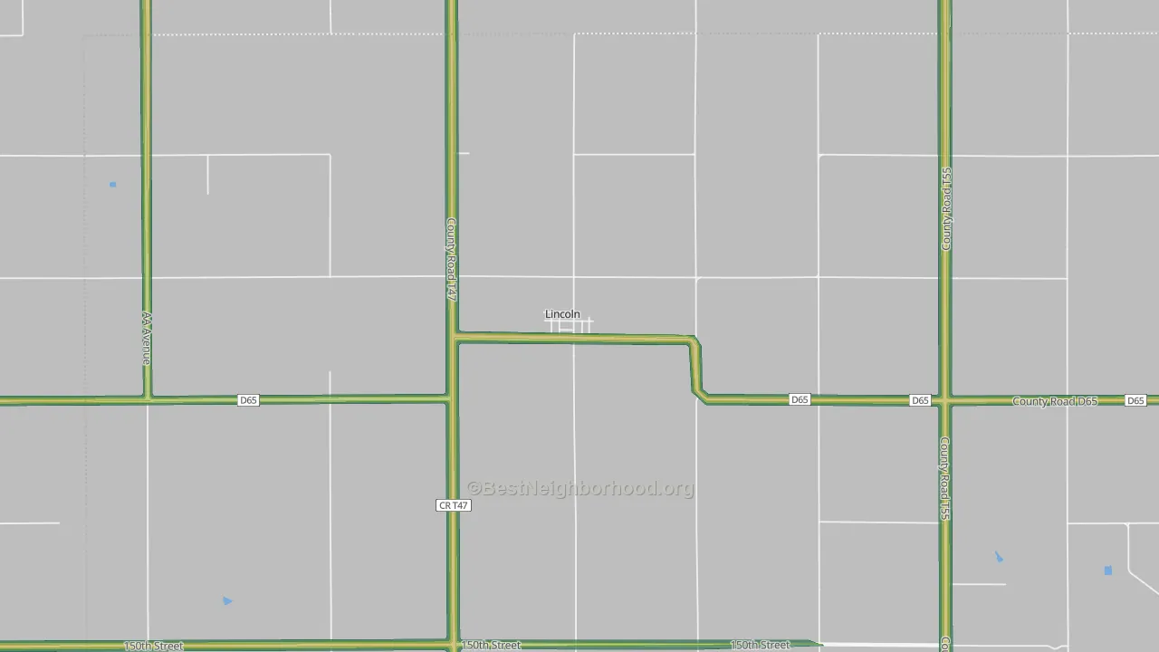Lincoln, IA Map of Noise Levels in Lincoln
