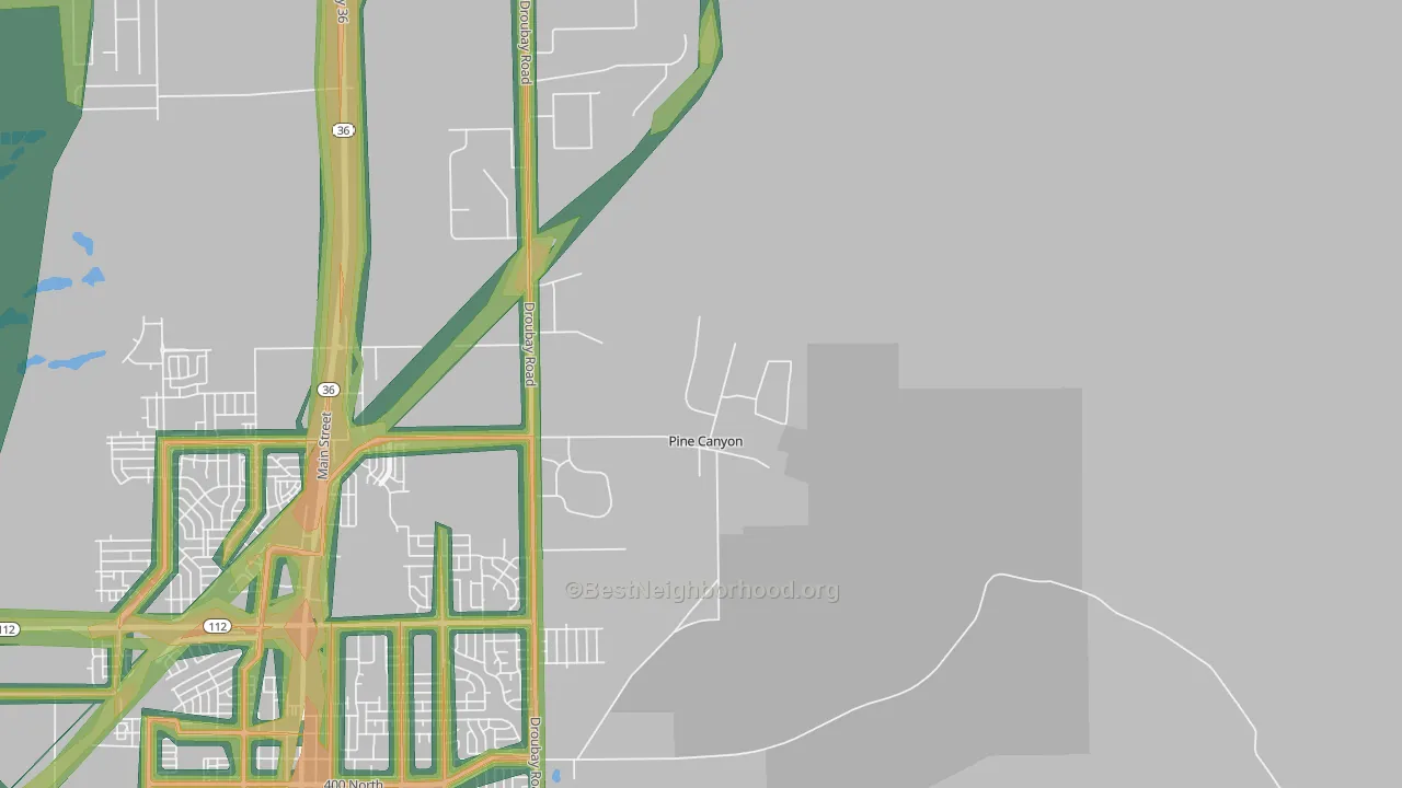 Lincoln, UT Map of Noise Levels in Lincoln