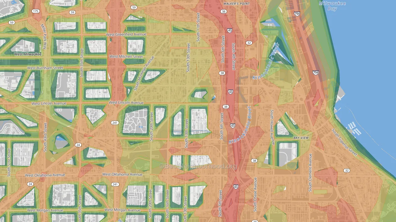 Lincoln Village, Milwaukee, WI Map of Noise Levels in Lincoln Village