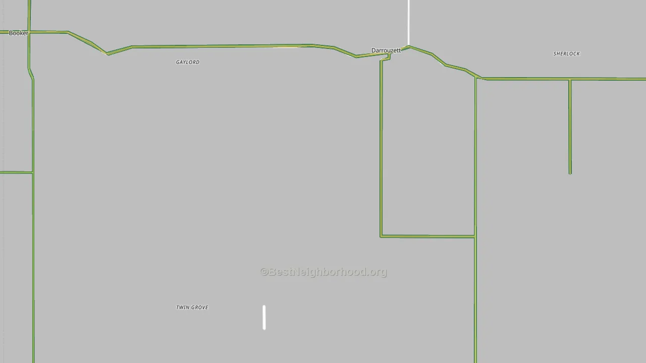 Lipscomb County, TX Map of Noise Levels in Lipscomb County