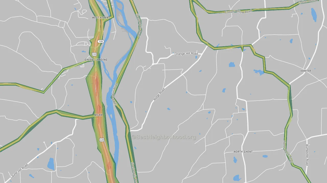 Litchfield, PA Map of Noise Levels in Litchfield