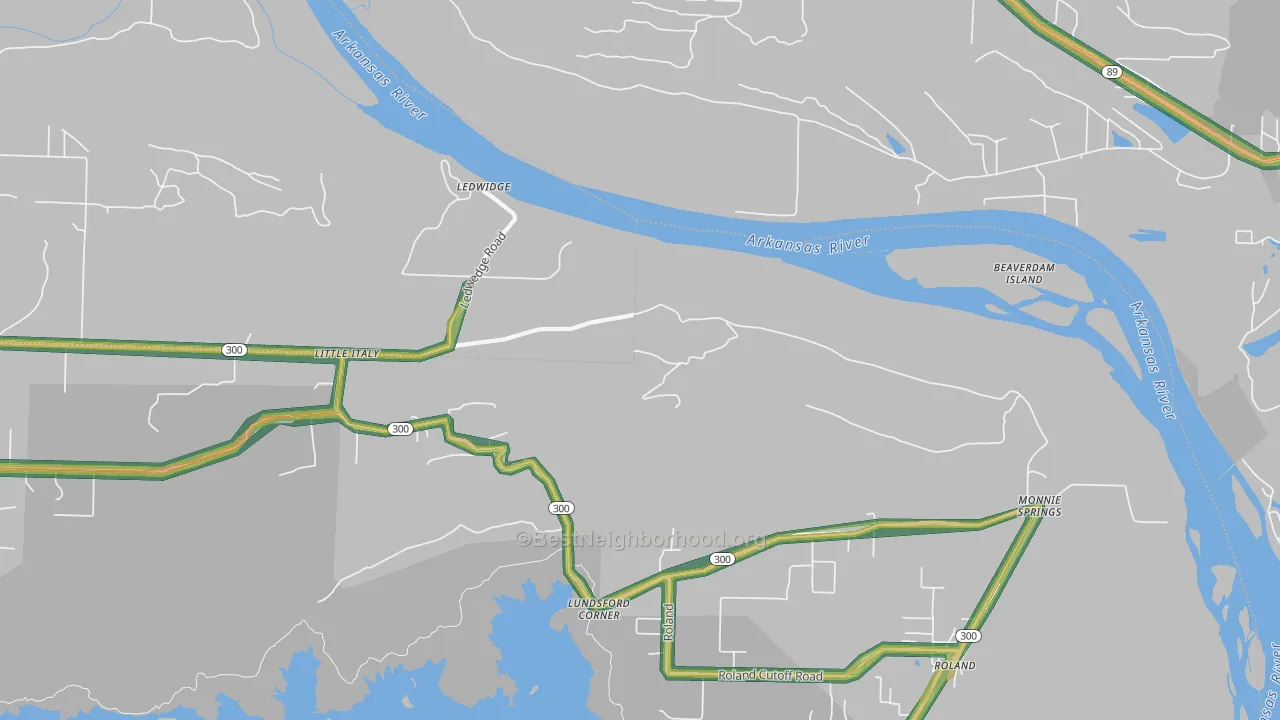Little Italy, AR Map of Noise Levels in Little Italy