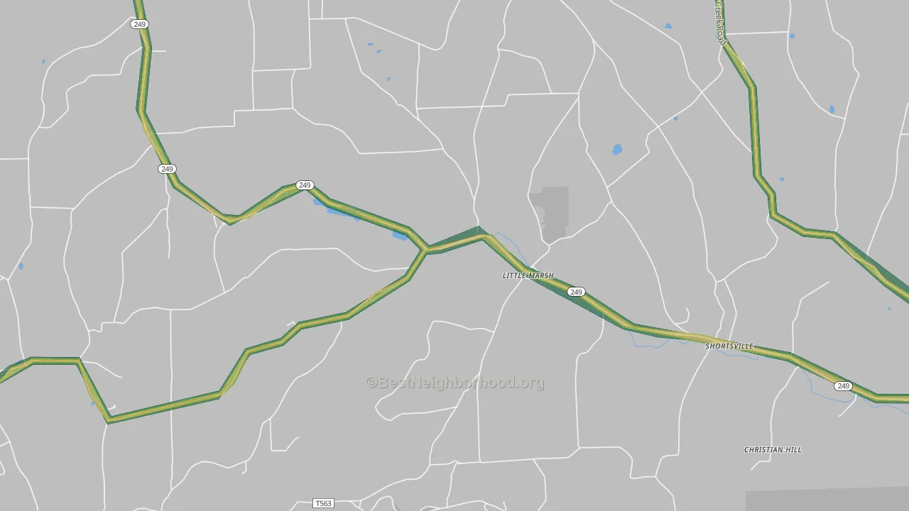 Little Marsh, PA Map of Noise Levels in Little Marsh