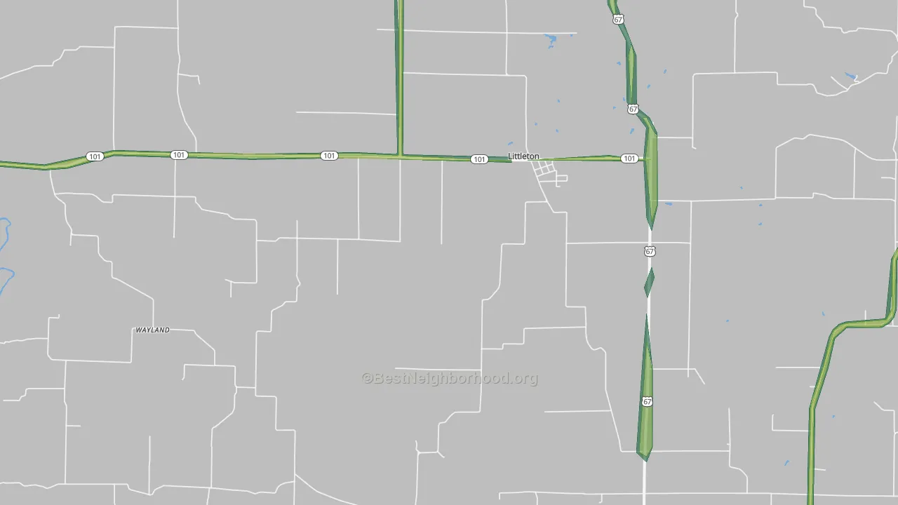 Littleton, IL Map of Noise Levels in Littleton