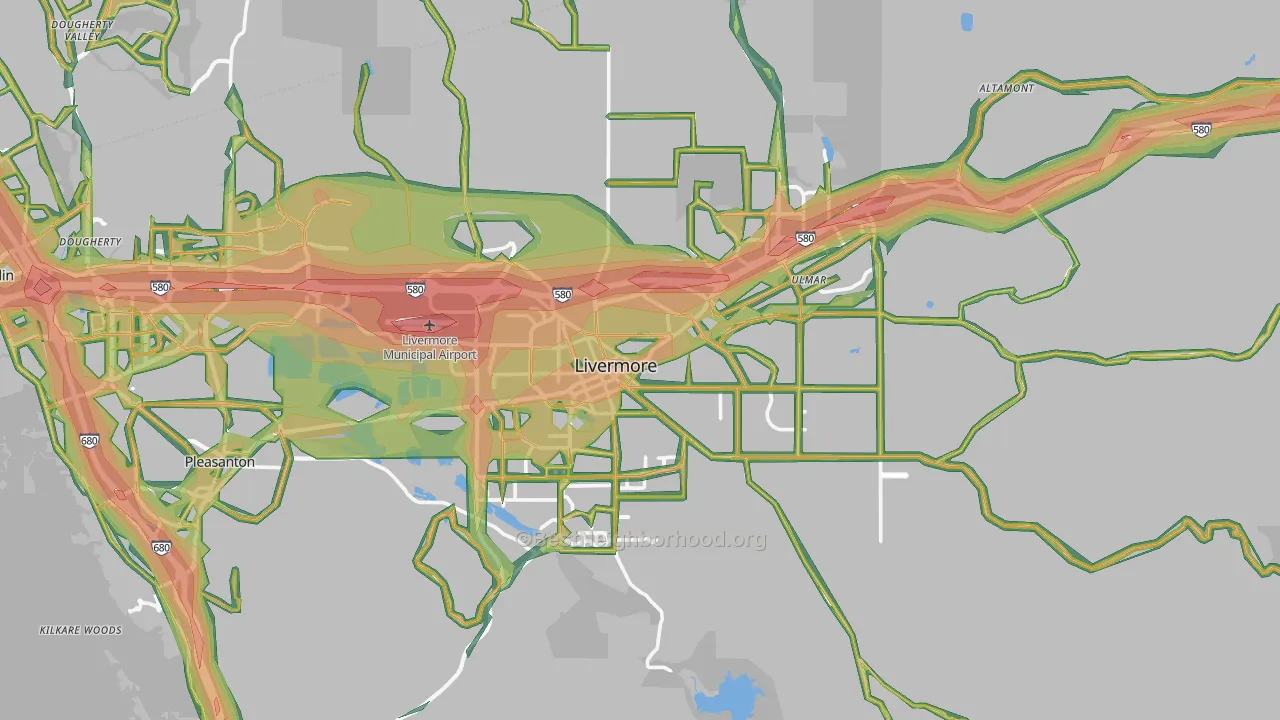 Livermore, CA Map of Noise Levels in Livermore