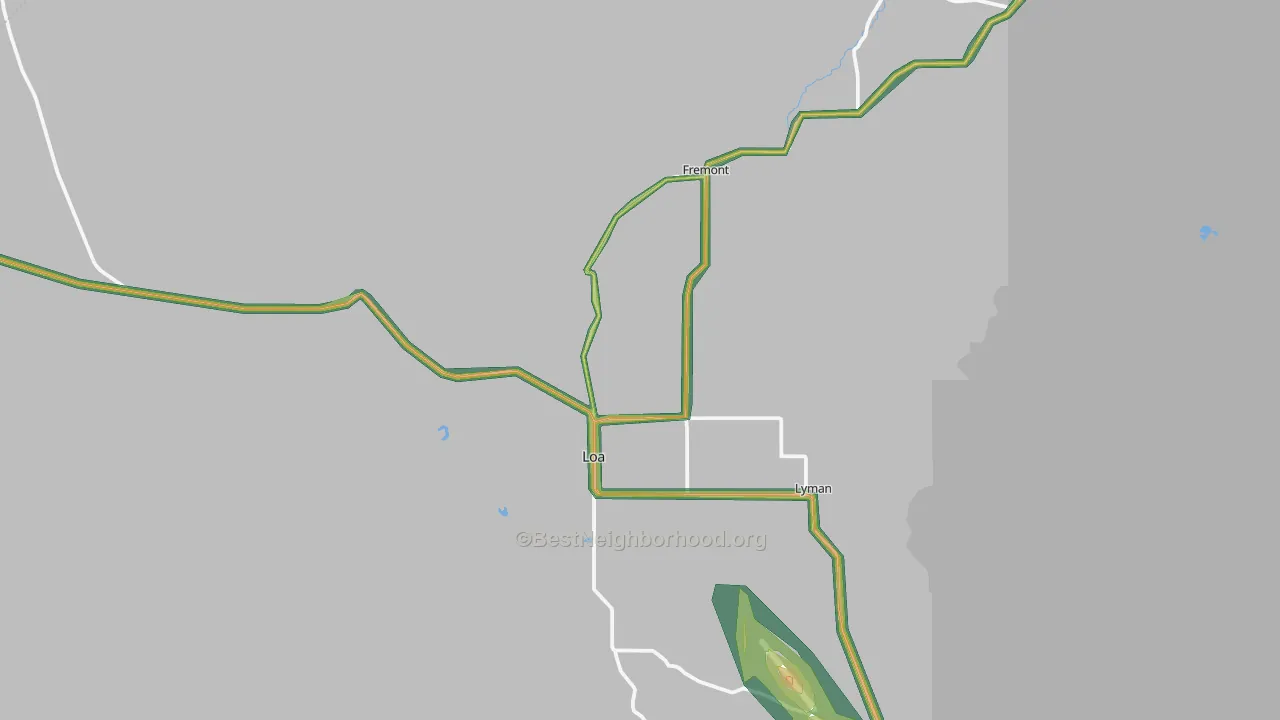 Loa, UT Map of Noise Levels in Loa