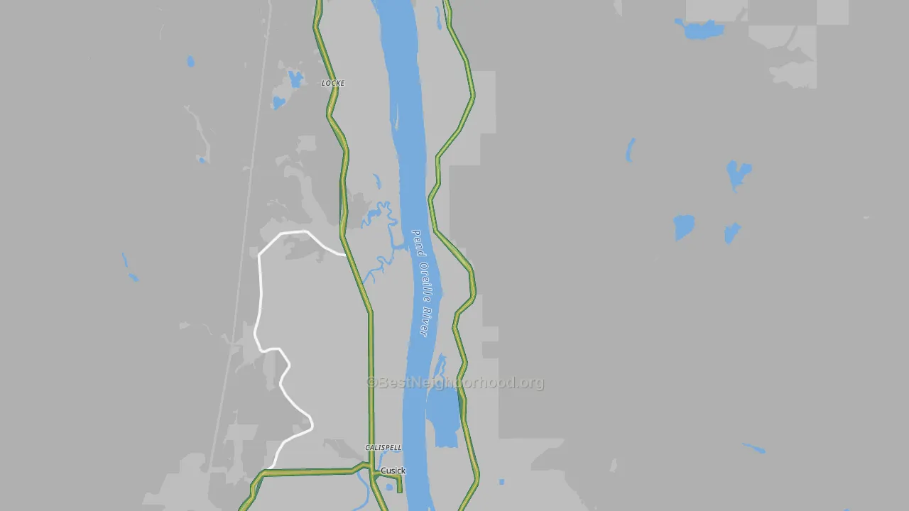 Locke, WA Map of Noise Levels in Locke