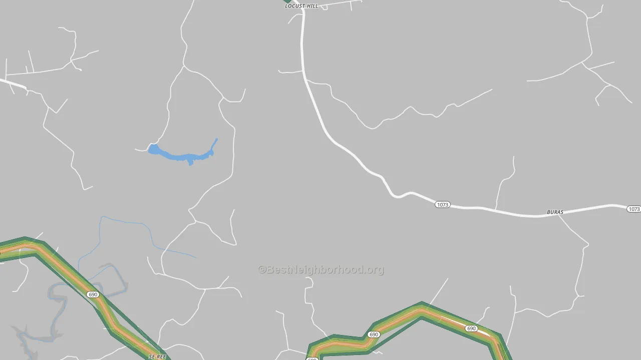 Locust Hill, KY Map of Noise Levels in Locust Hill