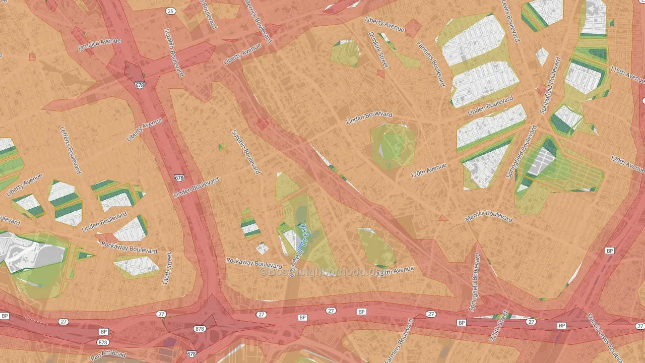 Locust Manor, Queens, NY Map of Noise Levels in Locust Manor