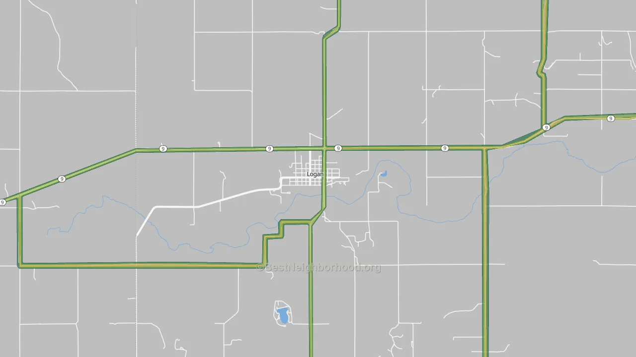 Logan, KS Map of Noise Levels in Logan