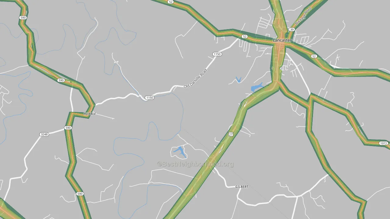 Logantown, KY Map of Noise Levels in Logantown