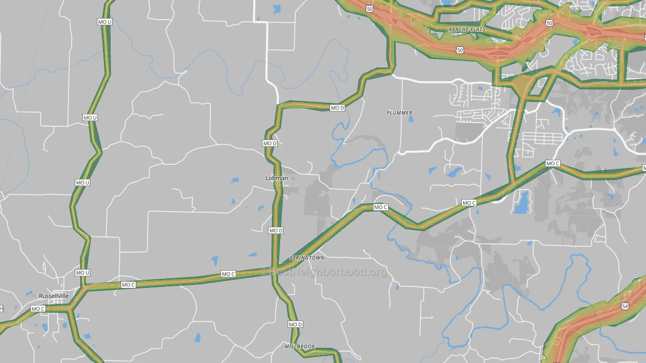 Lohman, MO Map of Noise Levels in Lohman