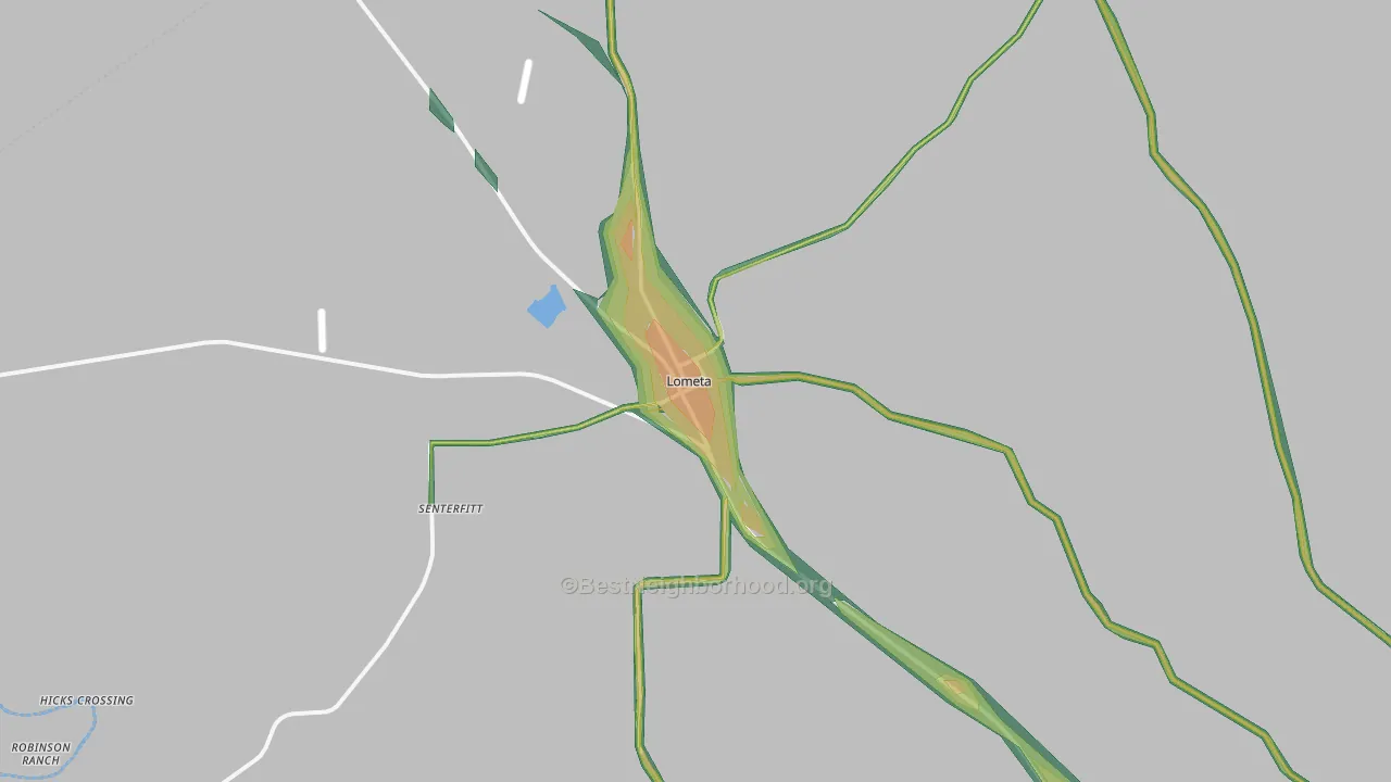 Lometa, TX Map of Noise Levels in Lometa