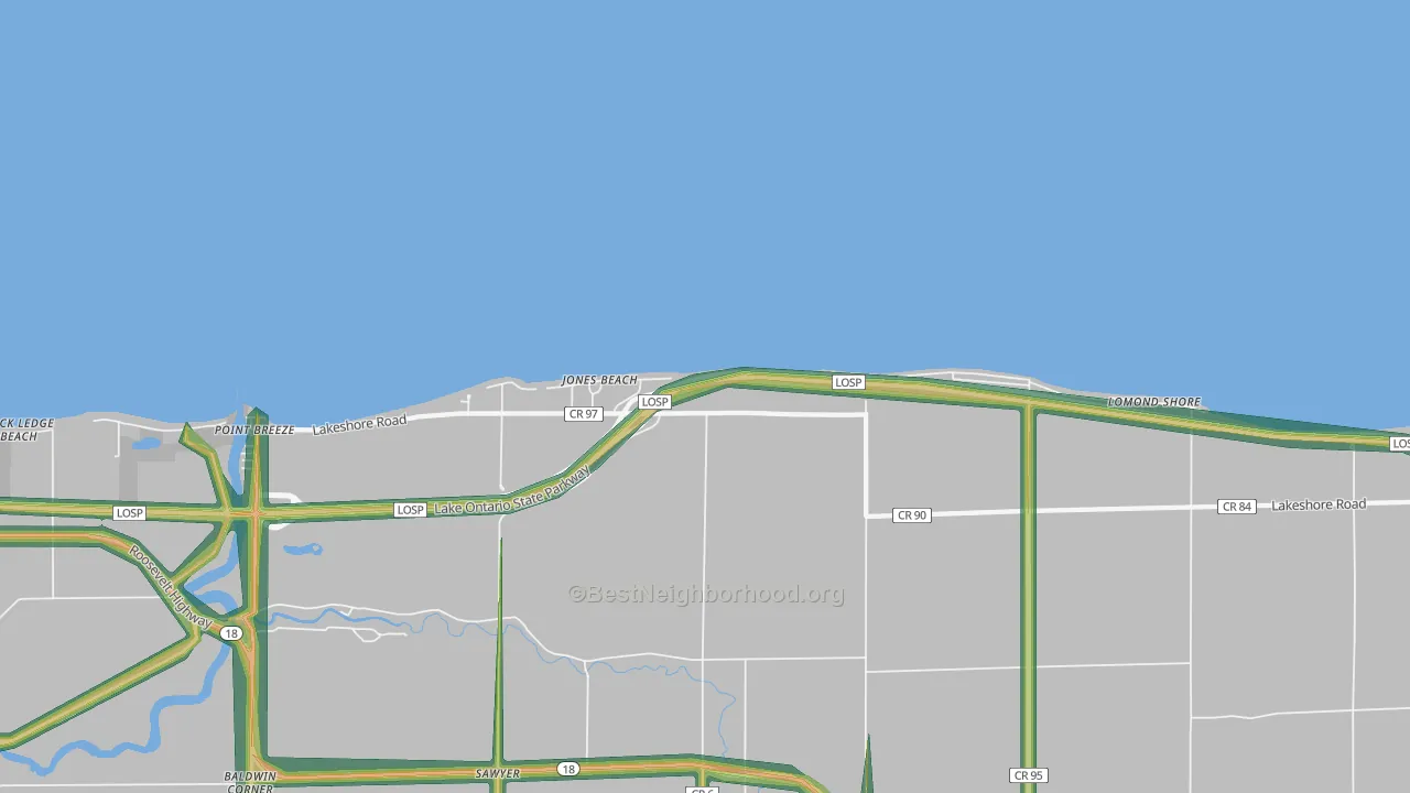 Lomond Shore, NY Map of Noise Levels in Lomond Shore